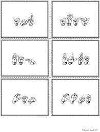 Asl American Sign Language Sight Words Pocket Chart Center Pre Primer