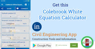 Colebrook White Equation Calculator