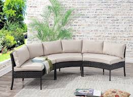 curved outdoor sectional sofa dark