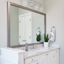 Exceptionally versatile and thoughtfully designed, our grey and silver mirror frames easily become the ideal for bathroom spaces, you're sure to find a grey/silver framed mirror in our collection that. A Right Bathroom Mirror Can Have A Pretty Striking Impact In Augmenting The Overall Appeal Modern Bathroom Mirrors Bathroom Mirror Frame Large Bathroom Mirrors