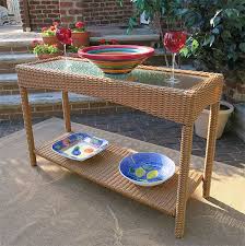 Caribbean Resin Wicker Serving Console