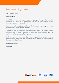 apology letter to teacher 18