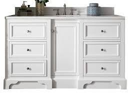 You can manage a 48 inches countertop as well if space is. 60 De Soto Bright White Single Sink Bathroom Vanity