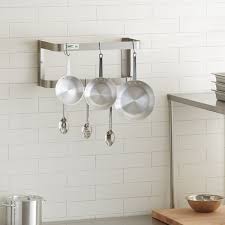 double line stainless steel pot rack
