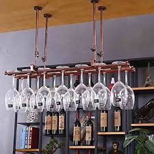 The rack needs to be strong enough to hold all of your wine glasses without. Fkrack Simple Style Iron Hanging Wine Glass Rack Ceiling Decoration Shelf Bars Restaurants Kitchens Wine Accessories Wine Racks Cabinets