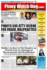 The style of writing differs from tabloids with longer sentences and paragraphs, and more. Pinoy Watchdog October 07 2011 Issue By Pinoy Watchdog Issuu