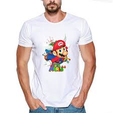 Super Mario Fly T Shirt Shor Sleeve Super Mario