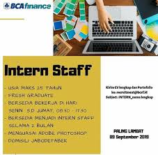 Lowongan kerja terbaru di jember. Loker Staf Intern Bca Finance 29 Aug 2019 Loker Atmago Warga Bantu Warga