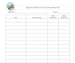 Sign Out Sheet Template Excel Atlasapp Co