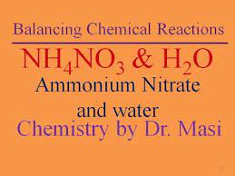 ammonium nitrate and water
