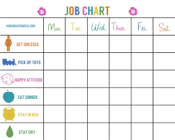 Two Free Printables Job Chart Chore Chart For Toddlers