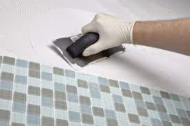 how to install a glass tile backsplash