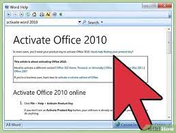 With release of office 2010, microsoft has upped the ante with a variety of new features, ranging from video editing and online. How To Activate Microsoft Office 2010 With Pictures Wikihow