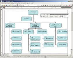 Using The Organizational Chart Tool Microsoft Word 2003