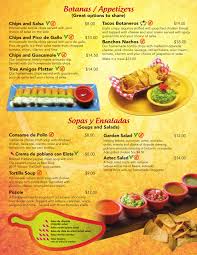 chilangos mexican restaurant menu in