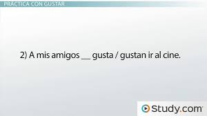 Spanish Grammar Verbs Like Gustar