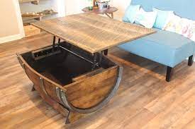 wine barrel coffee table coffee table