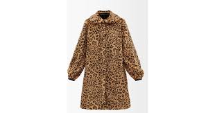 Sleepwalker Leopard Print Faux Fur Coat