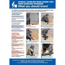 Free health and safety posters. Manual Handling Lifting Techniques Poster Ebook And Manual Free