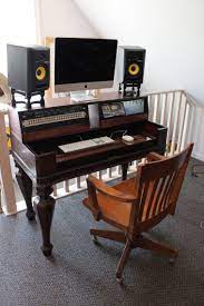 These can be affixed to the sides of the desk, creating two small shelves for your studio monitors with space in the middle for your computer monitor. Diy Studio Desk Build Musicbattlestations