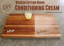 diy wooden cutting board conditioning cream