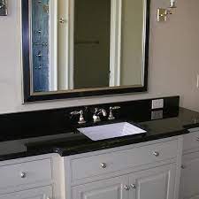 bathrooms black granite countertops