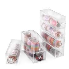4 drawers acrylic clear washi tape box