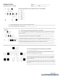 2 email settings pedigrees lesson pedigree chart worksheet. Unit 4 Pedigree Practice Worksheet
