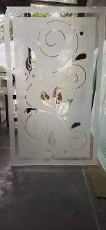 Leaf Designed Etched Glass In Mysore At