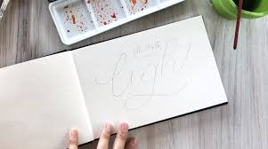 easy watercolor galaxy lettering with