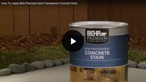How To Apply Behr Premium Semi Transparent Concrete Stain