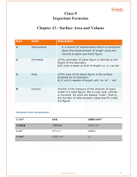 Cbse Class 9 Maths Chapter 13 Surface Areas And Volumes