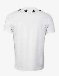 White Cuban Fit T Shirt With Stars