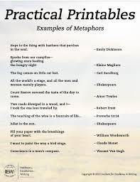 literary devices simile and metaphor