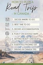 how to plan a road trip in canada