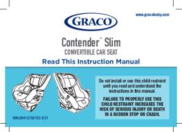User Manual Graco Contender Slim
