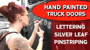 hand painted truck doors pinstriping