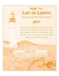 Gpo List Of Lights Llpub111 2017 West Coast Of North South America
