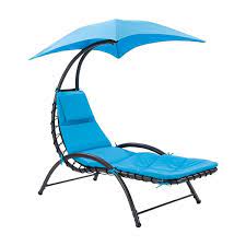 Corliving Blue Lounge Chair With Canopy