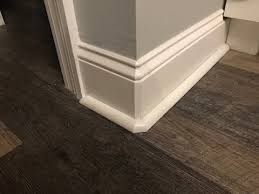 install round baseboard on square