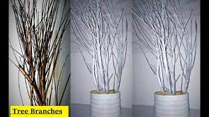 diy white tree out of branches home