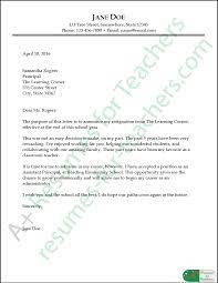 teacher resignation letter exle and