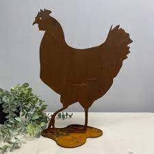 Rustic Rooster Statue Interiorwise