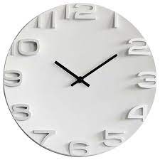 white 14 modern wall clock decorative