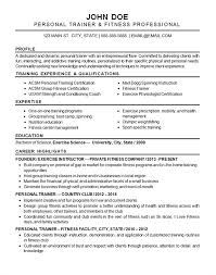 Sports Fitness Resume Example Exercise Instructor Trainer