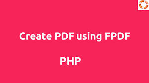 create pdf in php using fpdf you