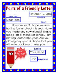 Friendly Letter Anchor Chart And Worksheet Packet