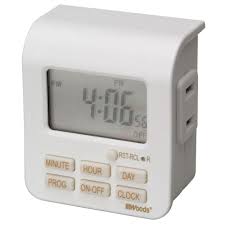 Woods 10 Amp 7 Day Indoor Plug In Lamp And Appliance Single Outlet Digital Timer White 50008wd The Home Depot