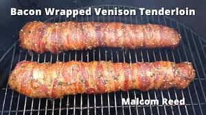 bacon wrapped deer backstrap smoked