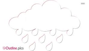 rainy weather cartoon outline picture